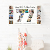 77e verjaardagsfeest Nummer 77 Fotocollage Spandoek (Insitu)