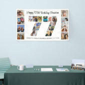 77e verjaardagsfeest Nummer 77 Fotocollage Spandoek (Beurs)