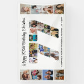 77e verjaardagsfeest Nummer 77 Fotocollage Spandoek (Verticaal)