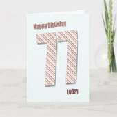 77e verjaardagskaart kaart (Voorkant)