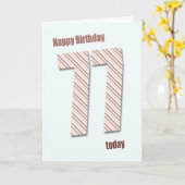 77e verjaardagskaart kaart (Gele Bloem)