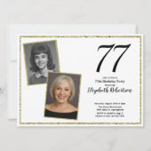 77ste aangepaste foto wit en goud kaart (Voorkant)