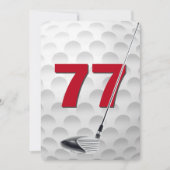 77ste verjaardag golf thema feest kaart (Voorkant)