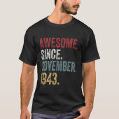 77ste verjaardag sinds november 1943 77 jaar oud g t-shirt (Voorkant)