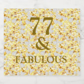 77ste verjaardag sparkling wijnetiket (Enkel label)