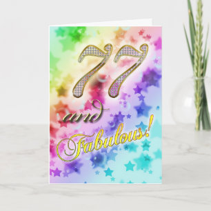 77ste verjaardag voor iemand Fabulous Kaart