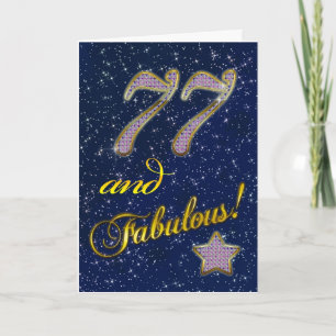 77ste verjaardag voor iemand Fabulous Kaart