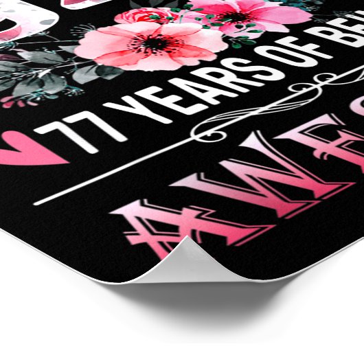 77th Birthday Made In 1949 77 Years Of Being Aweso Poster (Hoek)