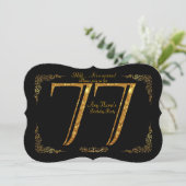 77th, Birthday party 77th, geweldige Gatsby, zwart Kaart (Staand voorkant)