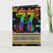77th Birthday party Invitation (Voorkant)