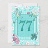 77th birthday party invitation kaart (Voorkant)