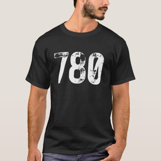 780 Area Code Edmonton AB Mobile Telephone Area Co T-shirt (Voorkant)