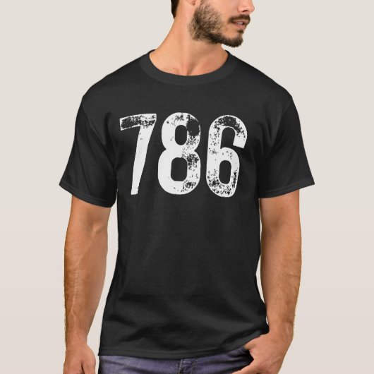 786 Area Code Miami FL Mobile Telephone Area Code T-shirt (Voorkant)