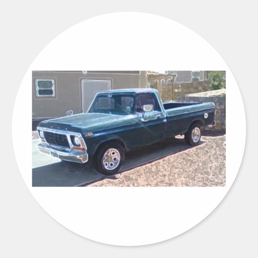 78 FORD HOT ROD RONDE STICKER (Voorkant)