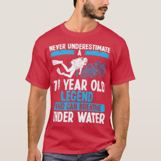 78 Gejaarde scuba die 78 jaar oud is T-shirt