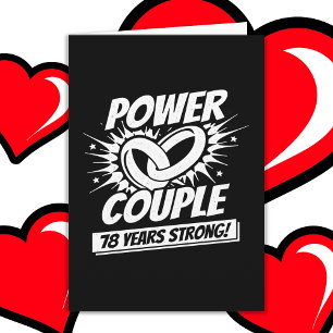 78 jaar Comic Super Power Couple 78e Jubileum Kaart