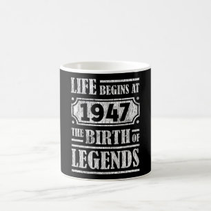 78 jaar oud 1947 Geboorte van de legende 78ste ver Koffiemok