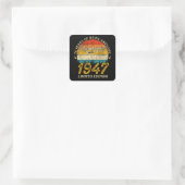 78 jaar oud 1947 Retro Geweldige 78e verjaardagsca Vierkante Sticker (Tas)