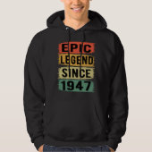 78 jaar oud Bday 1947 Epic Legend 78ste verjaardag Hoodie (Voorkant)
