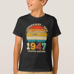 78 jaar oude Bday 1947 Geweldige 78e verjaardagsca T-shirt