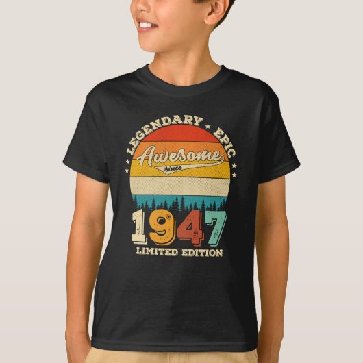 78 jaar oude Bday 1947 Geweldige 78e verjaardagsca T-shirt (Voorkant)