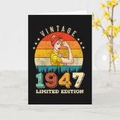 78 jaar oude Bday 1947 Vintage 78ste Verjaardag Vr Kaart (Gele Bloem)