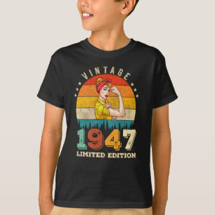 78 jaar oude Bday 1947 Vintage 78ste Verjaardag Vr T-shirt