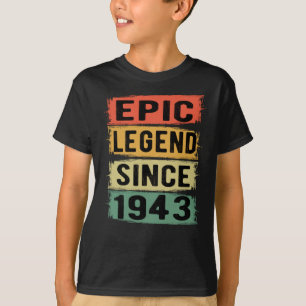 78 jaar oude dag 1943 epic Legend 79th Birthday T-shirt