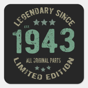 78 jaar oude dag Legend 78e verjaardag Vierkante Sticker