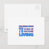 78 jaar oude design briefkaart (Voorkant / Achterkant)