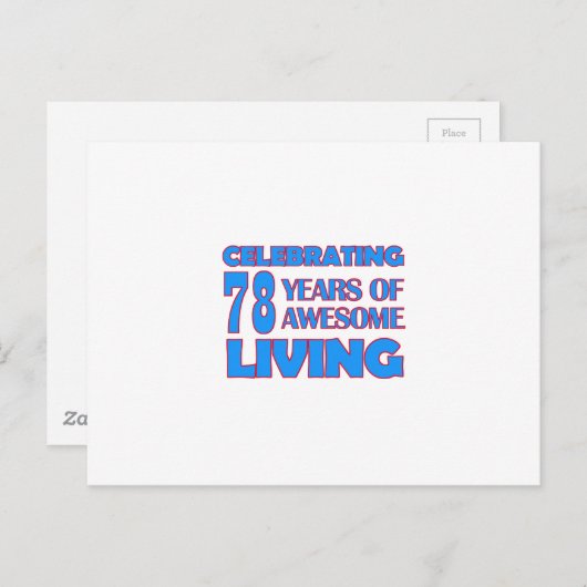 78 jaar oude design briefkaart (Voorkant / Achterkant)