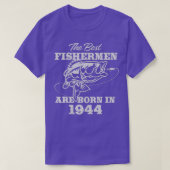 78 jaar Oude Fisherman_ 1944 78e verjaardag T-shirt (Design voorkant)