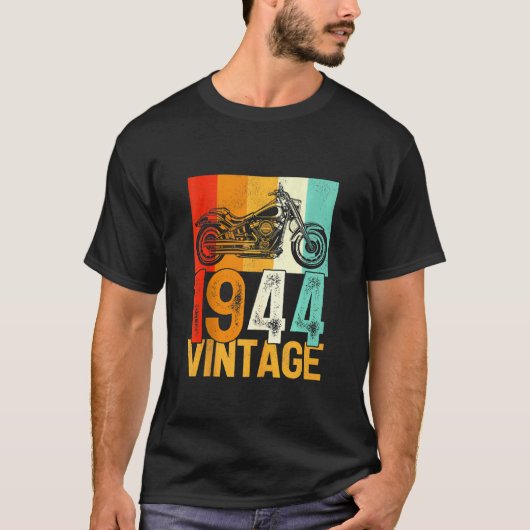 78 jaar oude Retro Motorcycle 1944 78th Bi T-shirt (Voorkant)