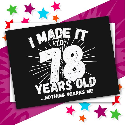 78 Jaar Oude Sarcastische Meme Grappige 78e Verjaa Briefkaart