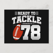 78 Jaar Oude Tackle Voetbal Feestje 78ste Verjaard Briefkaart (Voorkant)