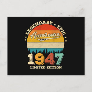 78 Jaar Verjaardag 1947 Geweldig 78e Verjaardagsca Briefkaart