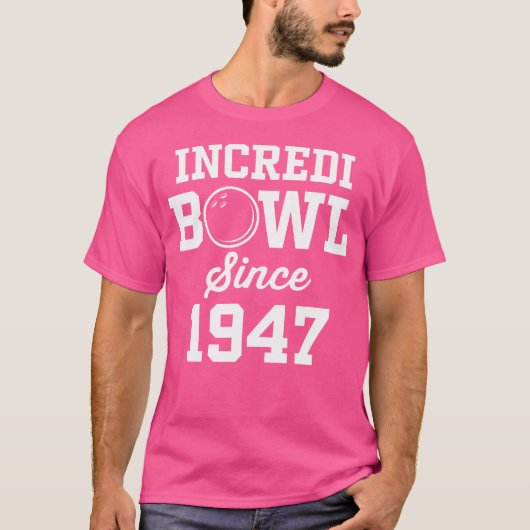 78-jarige Bowler Bowlt 1947 78e Verjaardag T-shirt (Voorkant)