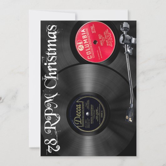 78 RPM Kerstmis Feestdagenkaart (Voorkant)