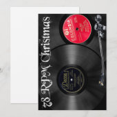 78 RPM Kerstmis Feestdagenkaart (Voorkant / Achterkant)