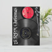 78 RPM Kerstmis Feestdagenkaart (Staand voorkant)