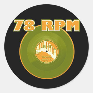 78 RPM Record 1929 Ronde Sticker