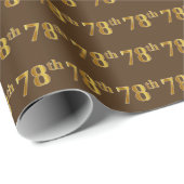 78e (78e) gebeurtenis bruin, Faux Gold Cadeaupapier (Rol Hoek)