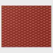 78e (78e) gebeurtenis Red, Faux Gold Cadeaupapier (Vlak)