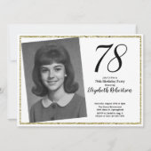 78e aangepaste foto wit en goud kaart (Voorkant)