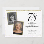 78e aangepaste foto wit en goud kaart (Voorkant)