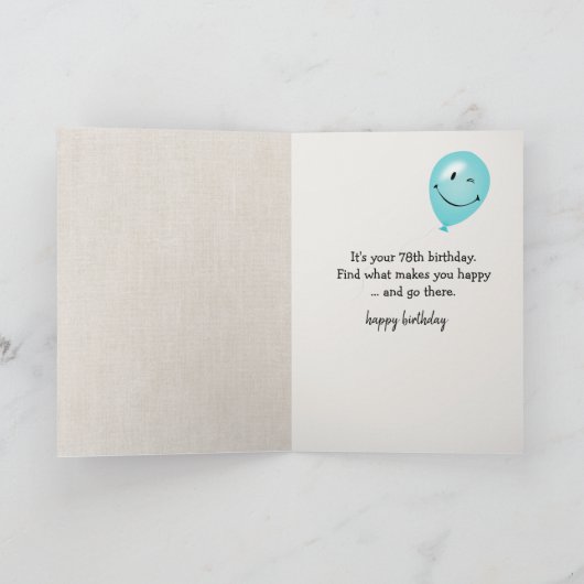 78e geboortedag-ballonnen en tablet-pc kaart (Binnen)