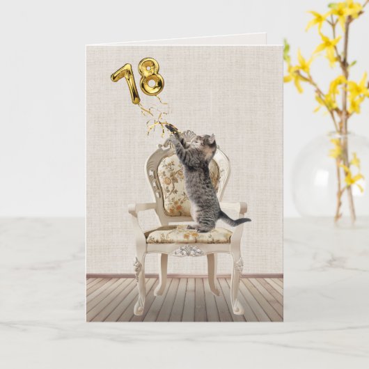 78e geboortedag-ballonnen en tablet-pc kaart (Gele Bloem)