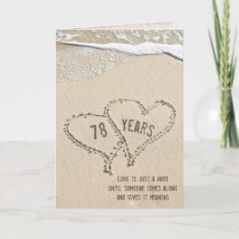 78e Jubileum Beach Hearts Kaart