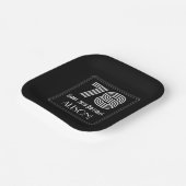 78e verjaardag — Art Deco Geïnspireerde look "78"  Papieren Bordje (Gebogen)