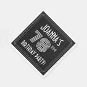 78e verjaardag: Art Deco Style + aangepaste naam Servet (Hoek)